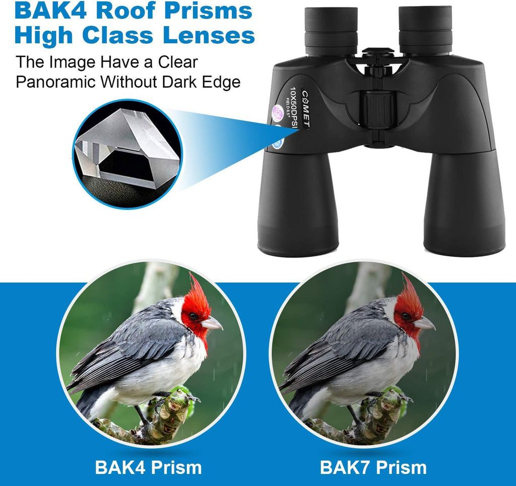 10x50 Waterproof Binoculars with Case and Strap L478966