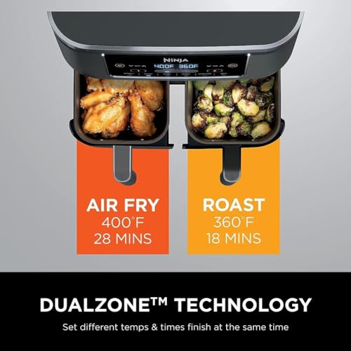 Grey 10QT DualZone Air Fryer Y6305