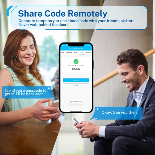 Silver Smart Door Lock with Handle Keyless Entry Wifi G208383