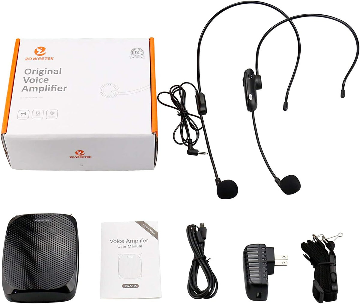 10W Portable Rechargeable Voice Amplifier with UHF Wireless Microphone Headset J920793