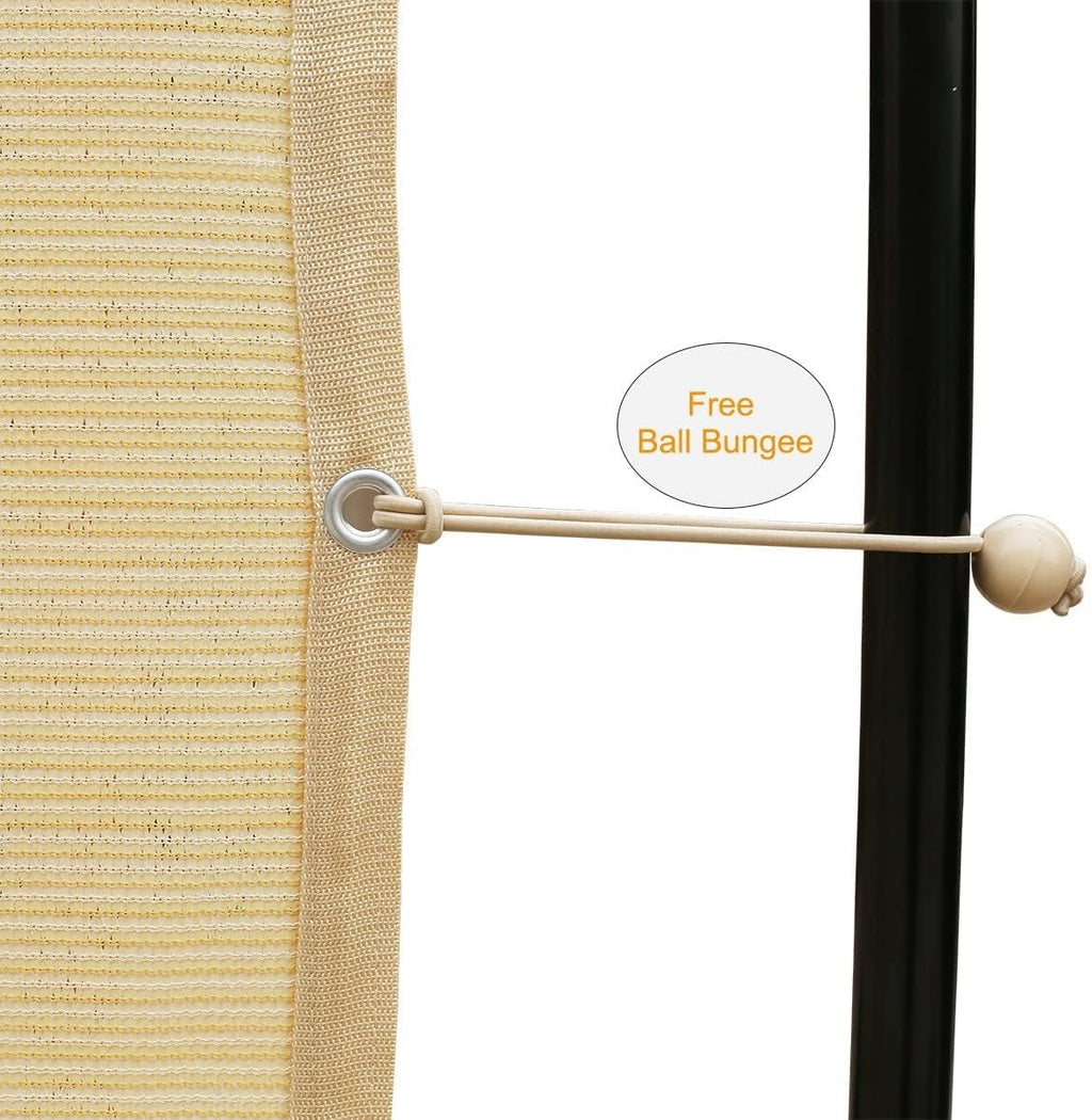 90% Shade Cloth with Grommets 12' x 20' Wheat R8822