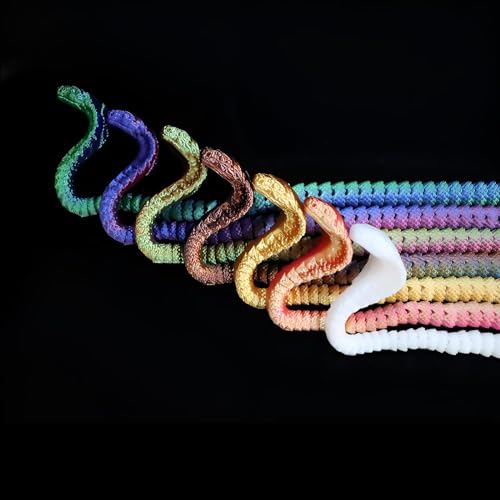 3D Printed Articulated Cobra Fidget Toy (Blue&Green 24in) A549