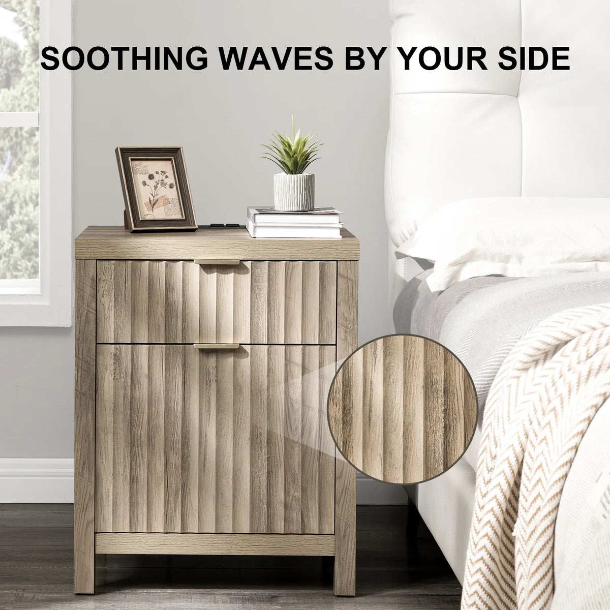 Set of 2 Nightstands with 2 Drawers Y5402