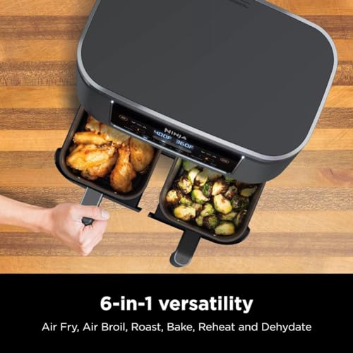 Grey 10QT DualZone Air Fryer Y6305