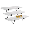 3 Tier Long Platter Display Black D670