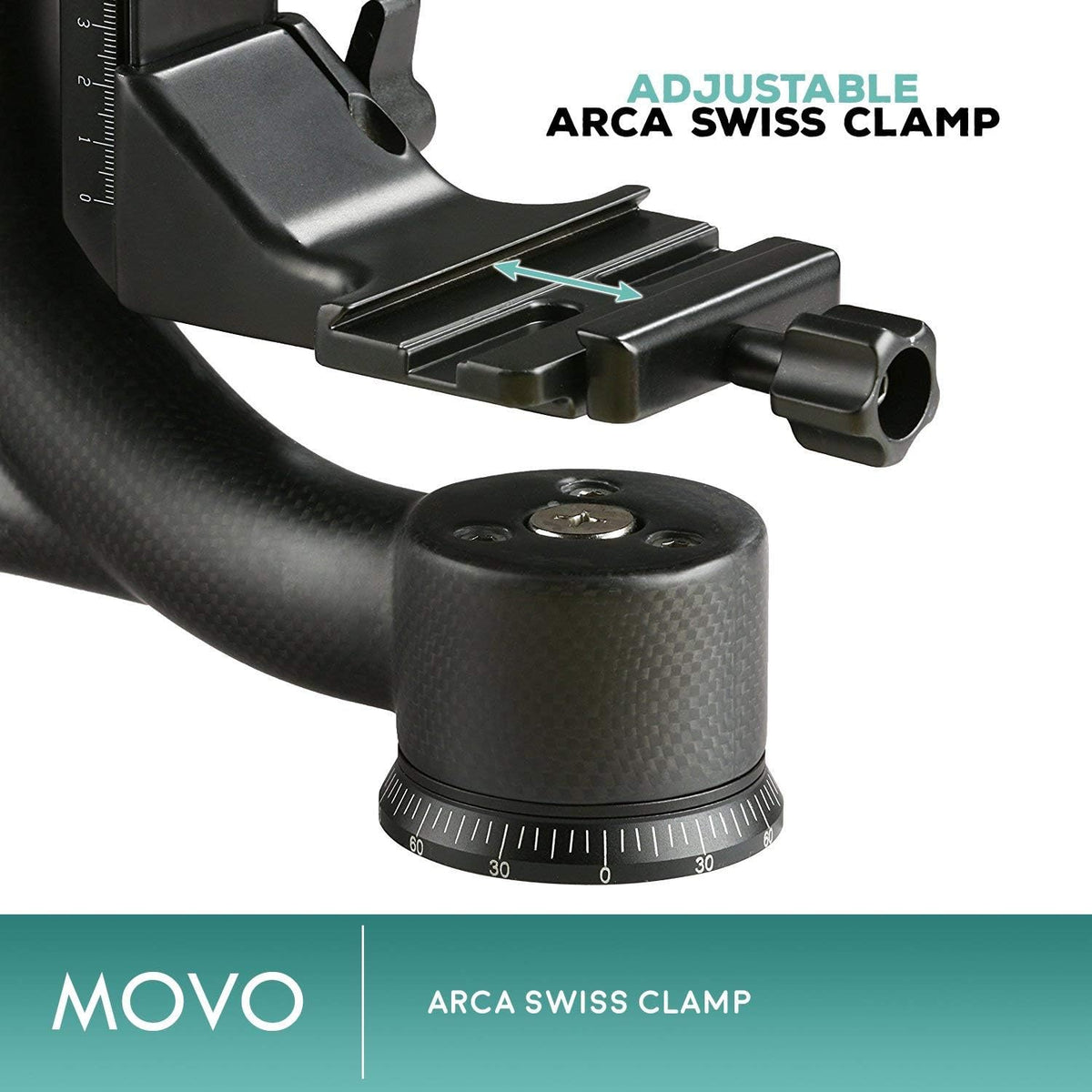 Carbon Fiber Gimbal Tripod Head with Arca-Swiss Quick-Release Plates W8686