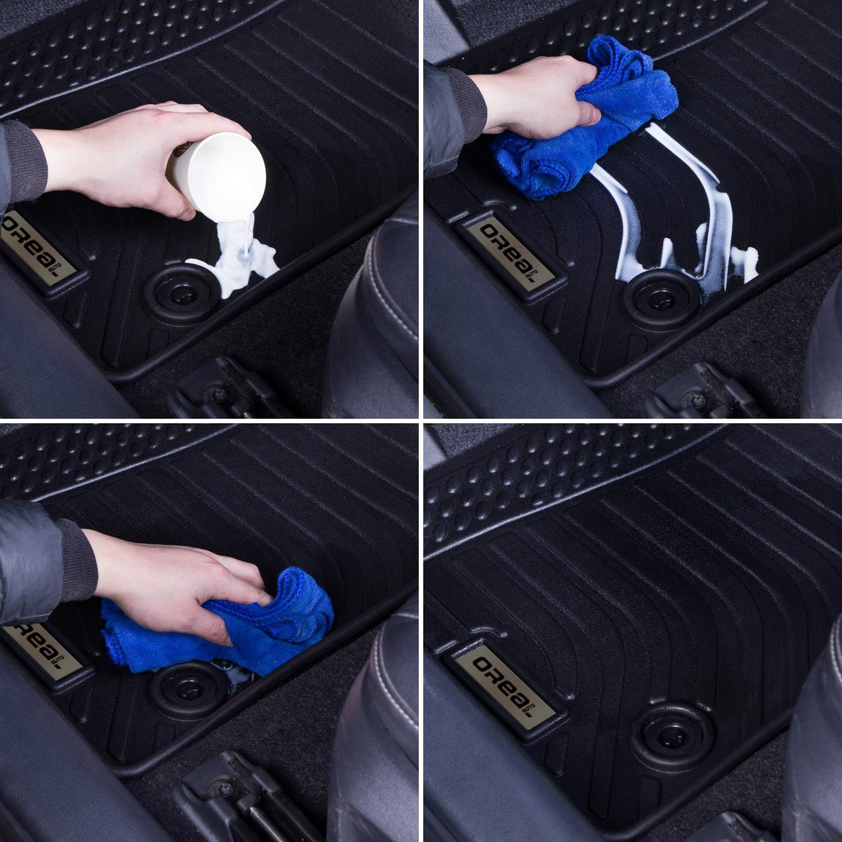 Black Floor Mats Liners Carpet Custom Fit U149