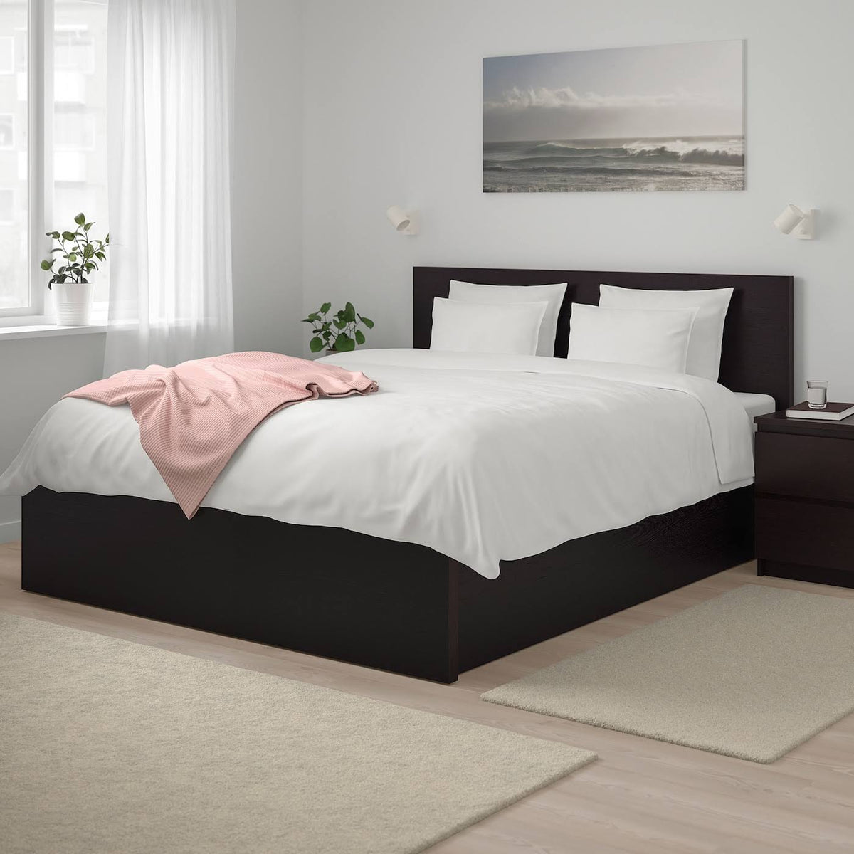 Queen Black-Brown Storage Bed U81906