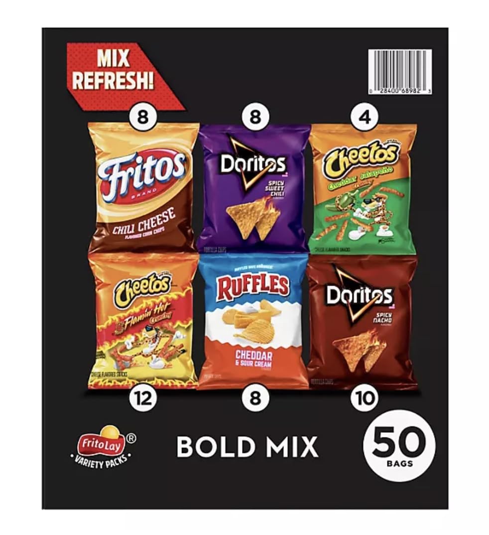 Bold Mix Variety Pack Chips and Snacks (50 ct.) Y916