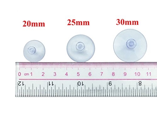 100pcs Mini Clear Plastic Suction Cups (Diameter 20mm,25mm,30mm) Z46420