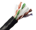 Cat6 Unshielded Plenum Bulk Ethernet Cable, 23 AWG, 1000ft Black S192