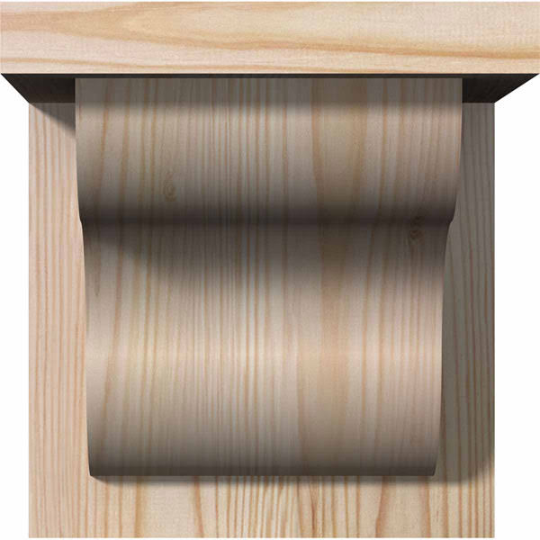 7 1/2x22W x 8x22D x 8x22H Smooth Corbel with Backplate Q30245