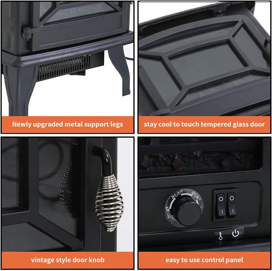 20" 1500W Electric Fireplace Heater Y239833