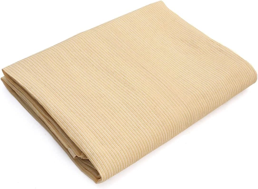 90% Shade Cloth with Grommets 12' x 20' Wheat R8822