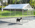 10x10x7FT Large Outdoor Dog Kennel with Roof U80201