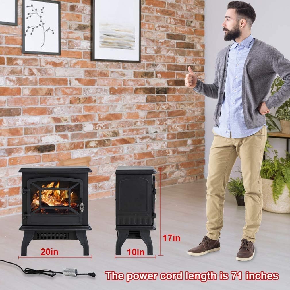20" 1500W Electric Fireplace Heater Y239833