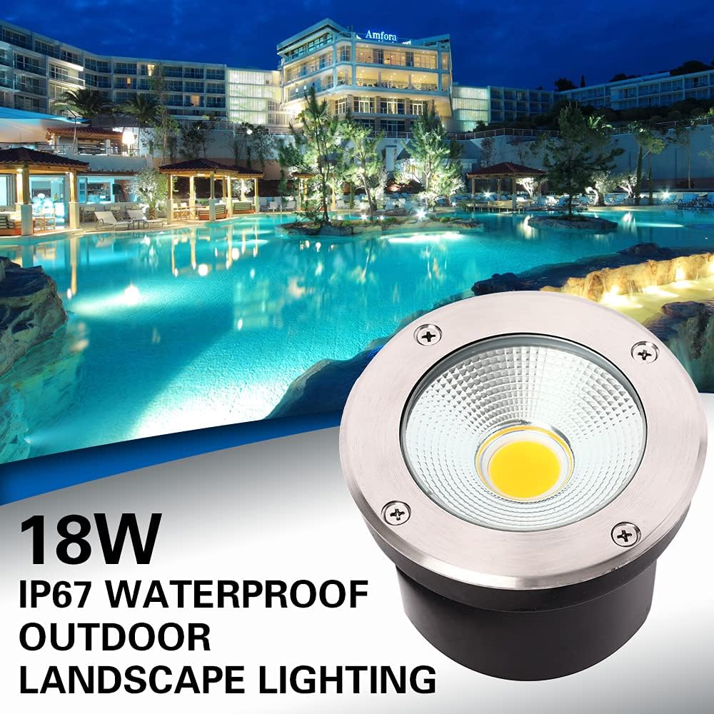 18W 12V IP67 Waterproof LED Landscape Lights 4 Pack Warm White L16572