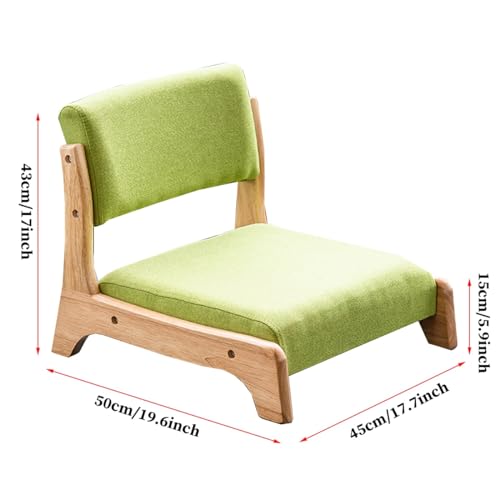 Beige Floor Chair with Back Support and Cushion F8887