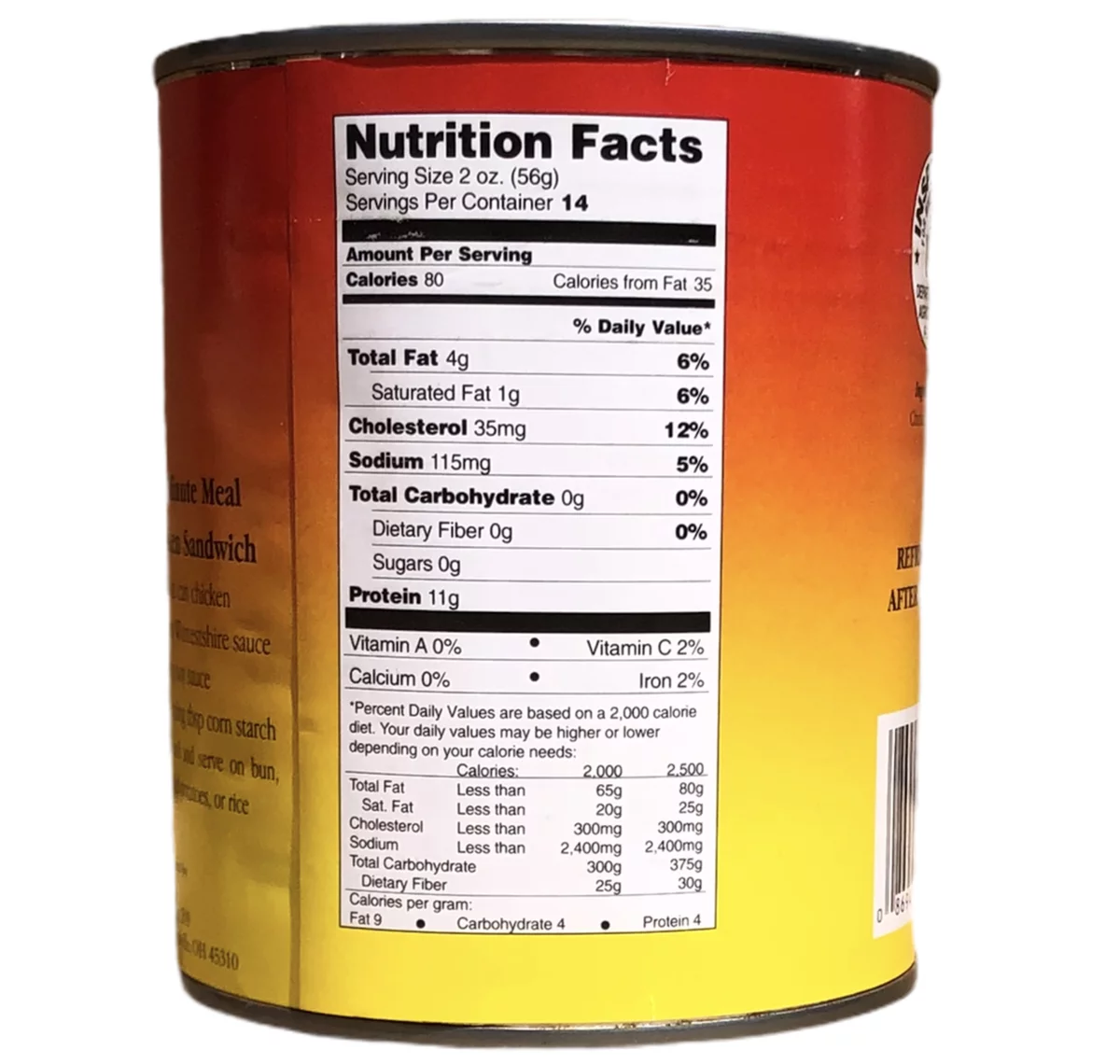 Canned Chicken Chunks 28 oz Z565
