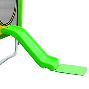 7FT Kids Trampoline with Safety Enclosure Net, Slide and Ladder C146311