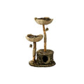 White Wooden Cat Tree Condo J21882