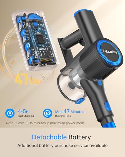 400W Lightweight Cordless Stick Vacuum with Detachable Battery (Blue) B41520