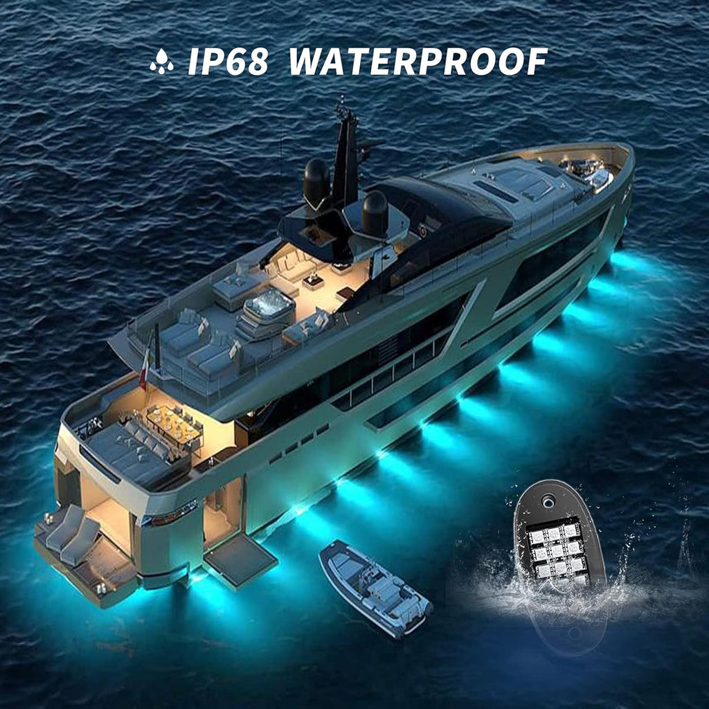 RGB LED Rock Lights 120 LEDs Waterproof 8Pods W694714