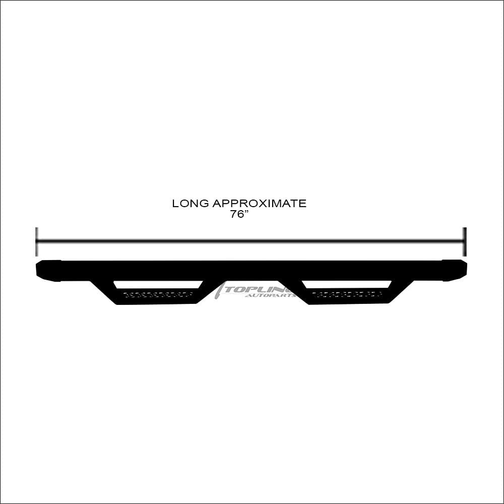 Matte Black Aluminum Hoop Drop Step Side Nerf Bars Running Boards R6624