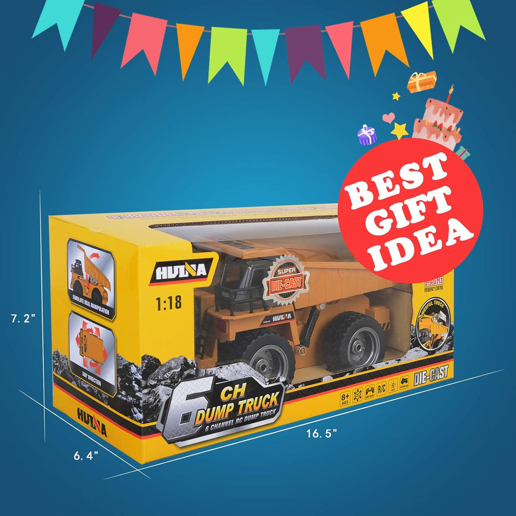 Remote Control Construction Dump Truck Toy with Rechargeable Battery O25760