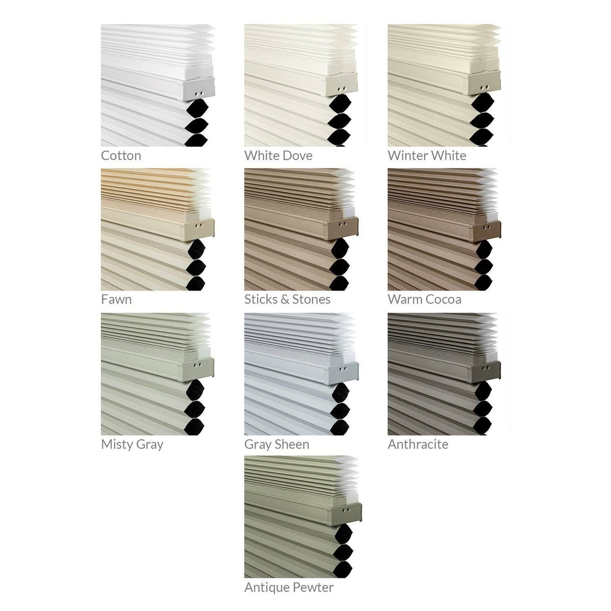 Cordless Cellular Shades Cotton 59x22 x 72x22 U265