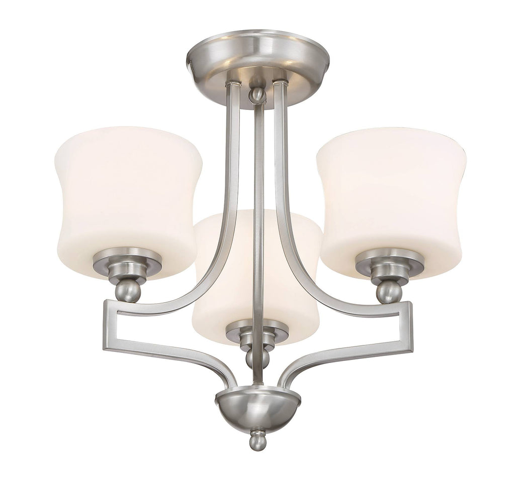 Satin Nickel 3 Light Semi Flush A551774