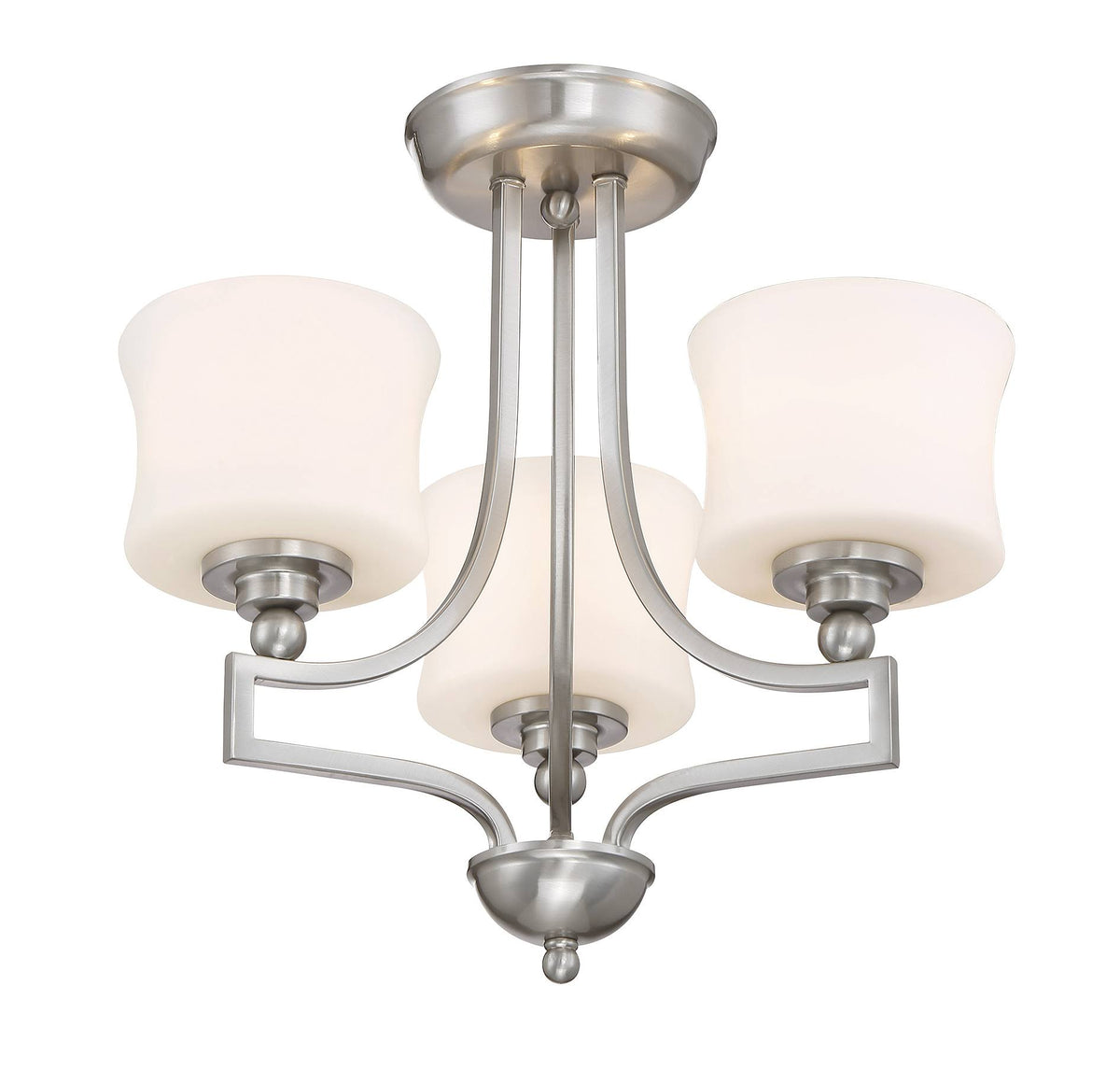 Satin Nickel 3 Light Semi Flush A551774