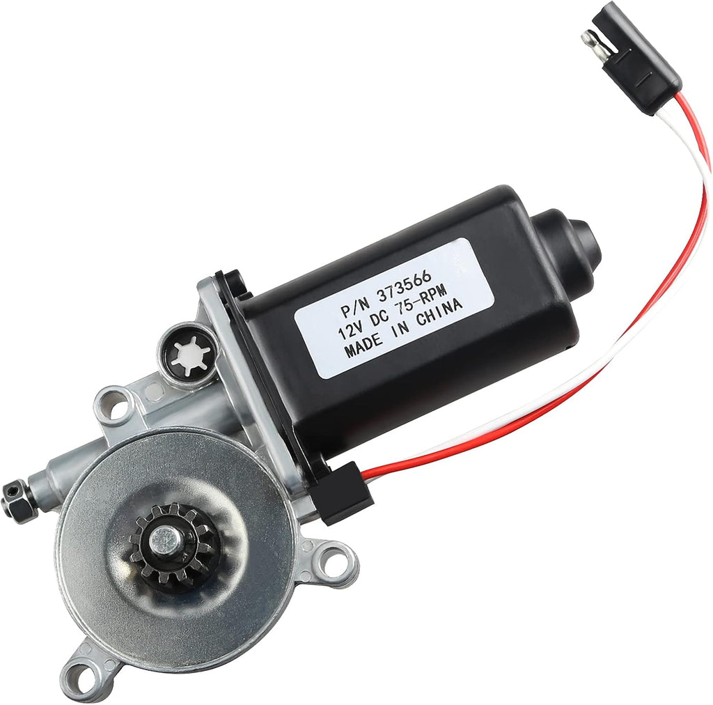 RV Awning Motor Replacement with Single 2-Way Connector, 12-Volt DC, 75-RPM G37855