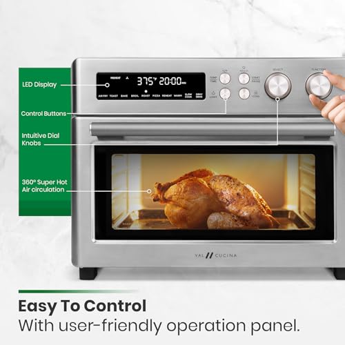 Extra Large Black Matte Stainless Steel Infrared Convection Air Fryer Toaster Oven M664287