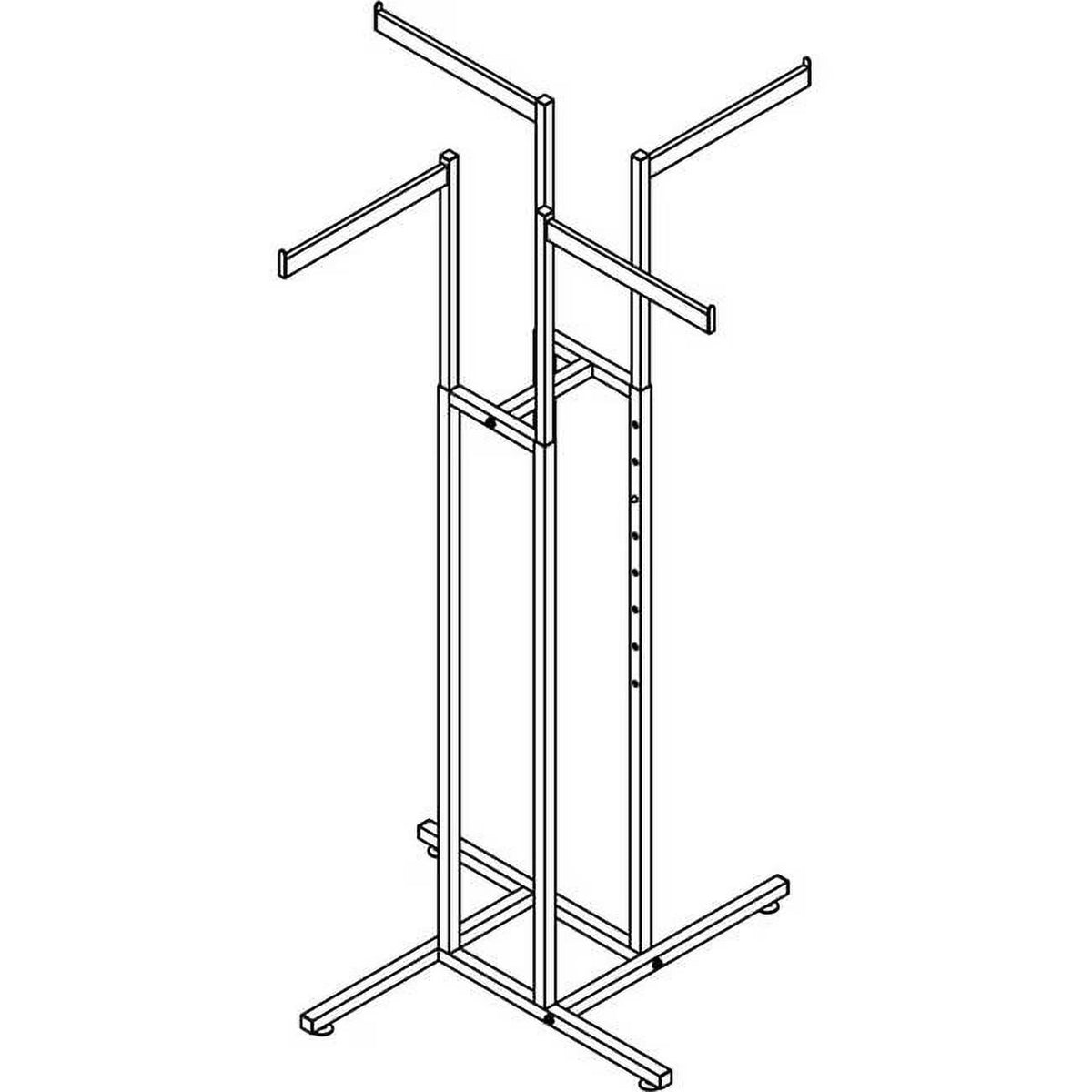 Rectangular Tubing 4-Way Straight Arms P326859