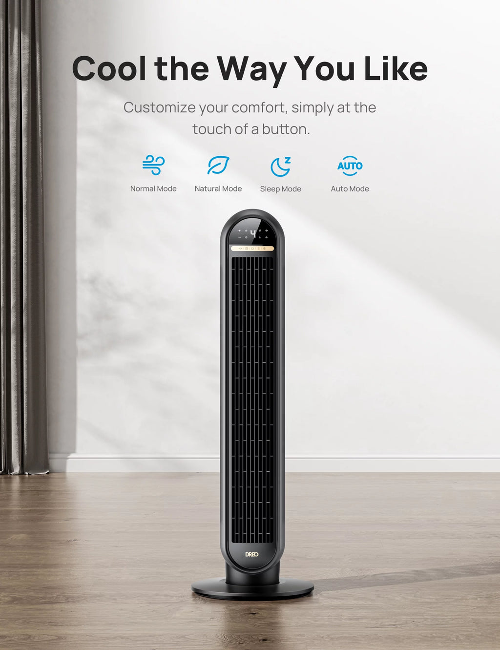 36 Standing Floor Fan with Remote 90° Oscillating 4 Speeds H87755