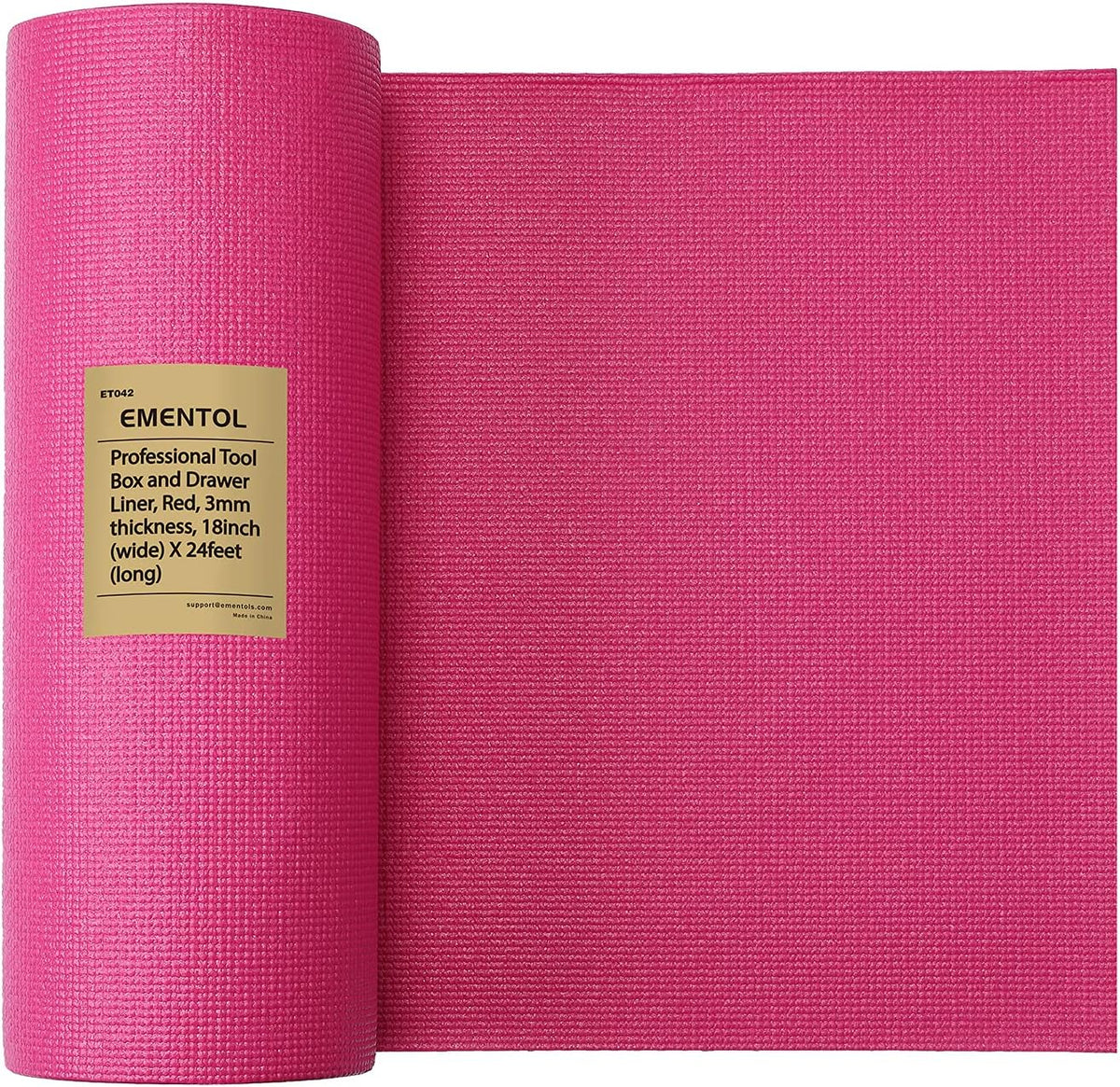 Rosy Pink 18 inch x 24 feet Non-Slip Tool Box Drawer Liner W58047