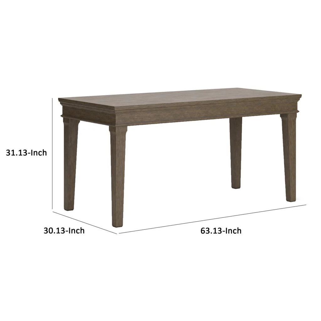 63 Inch Acacia Wood Top Home Office Desk C86202