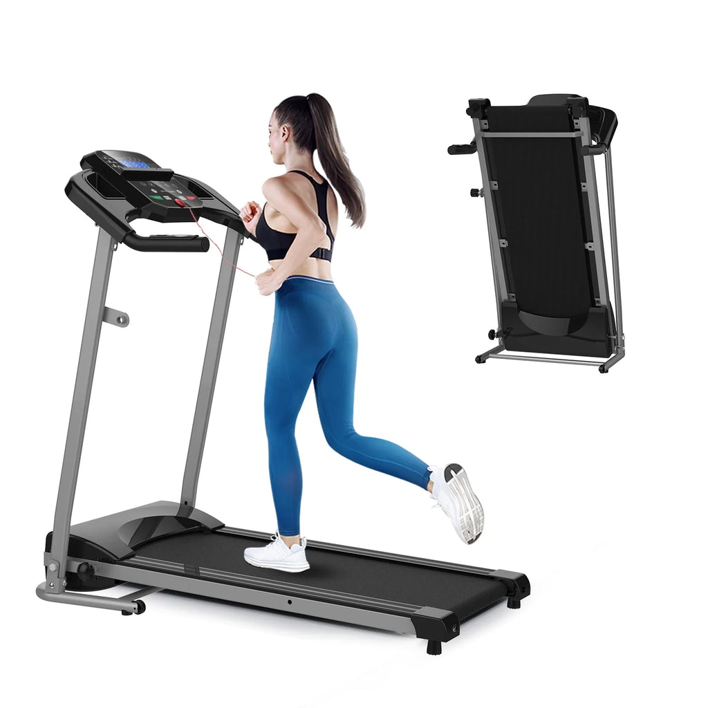 Folding 1.5HP Electric Treadmill Black X3893