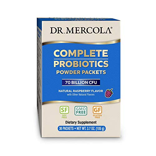 Probiotics Powder Packets 30 Servings 70 Billion CFU Raspberry Dietary Supplement G9113