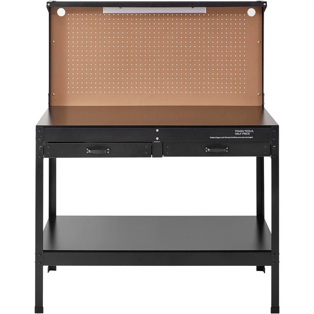 48x24" Steel Workbench with Pegboard and Power Outlets J489392