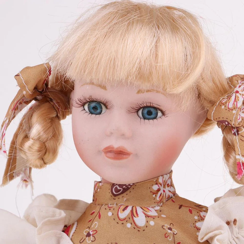 30cm Porcelain Doll Figure with Stand B8049