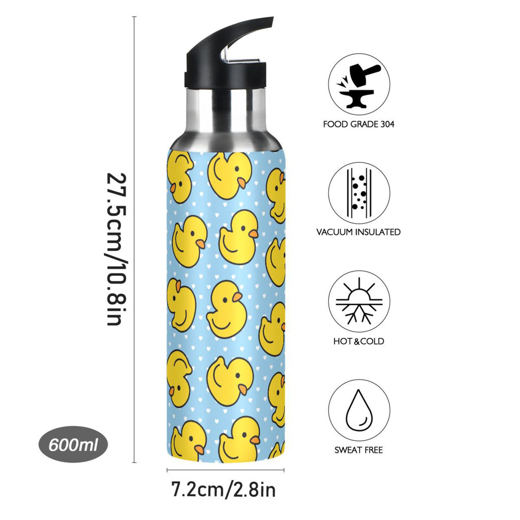 20 OZ Stainless Steel Vacuum Insulated Water Bottle with Straw Lid F801