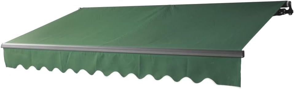 Blue and White Stripes Retractable Patio Awning E16275