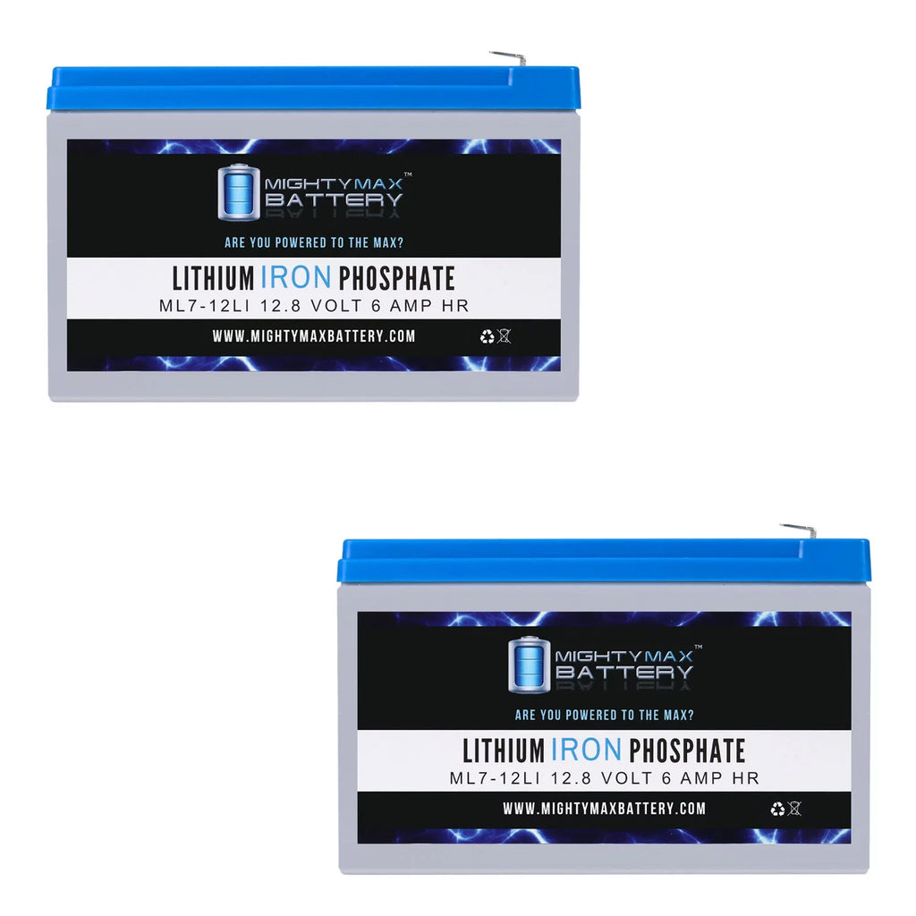12V 7AH Lithium Replacement Battery 2 Pack G138