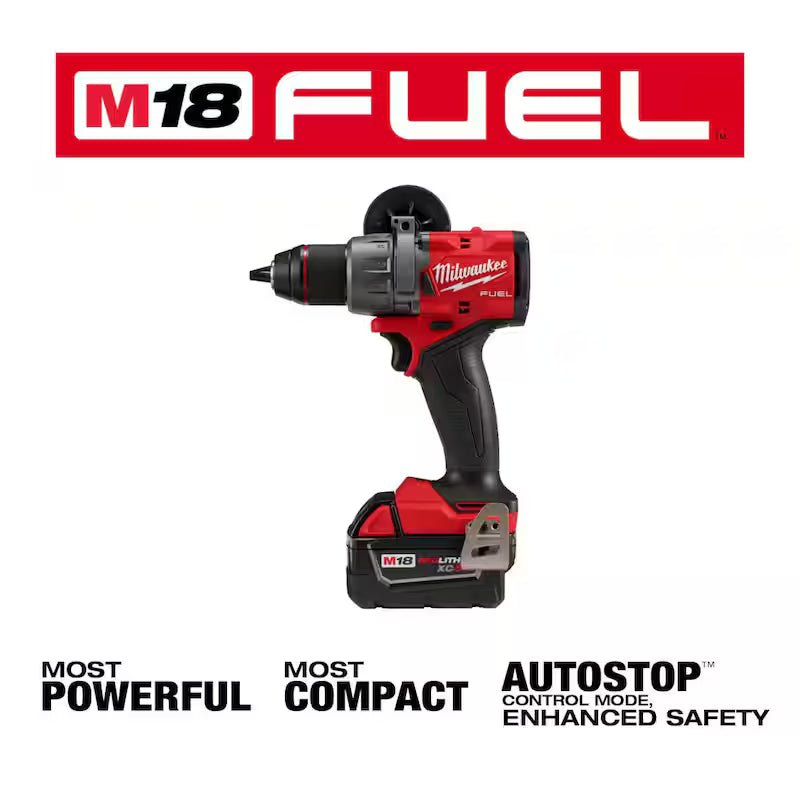 18V Lithium-Ion Brushless Cordless Hammer Drill Driver Kit with Impact Wrench O71945