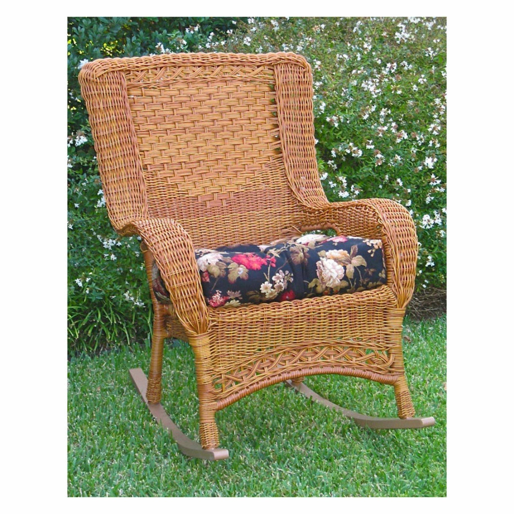 White Resin Wicker Aluminum Rocker B541149