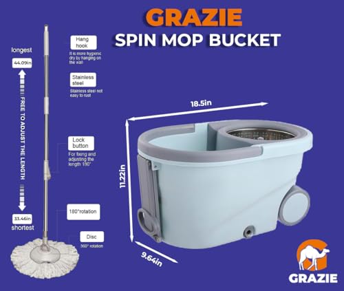 Spin Mop and Bucket with Wringer D745