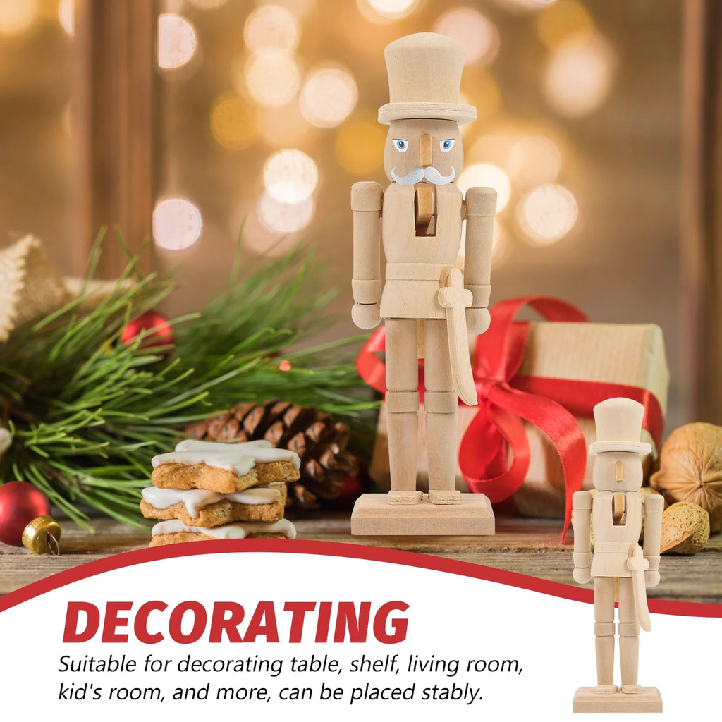 Black Unfinished Peg Dolls Nutcracker Decor R358688