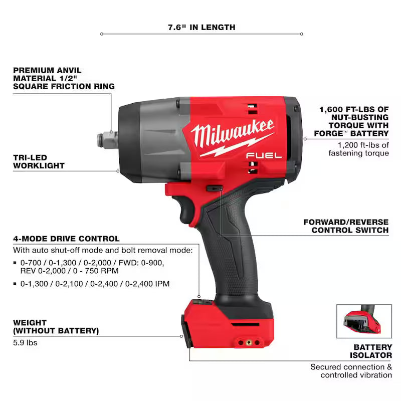 18V Lithium-Ion Brushless Cordless Hammer Drill Driver Kit with Impact Wrench O71945